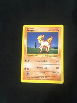 Pokemon Ponyta TCG Base Set Shadowless Common Card 60/102 - Image 1