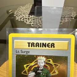 Pokemon TCG Lt. Surge Gym Heroes Trainer Holo Rare Card 17/132 - Image 3