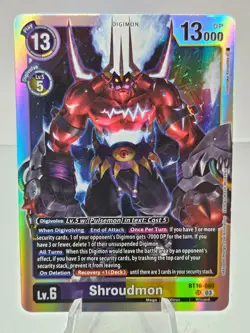 Shroudmon BT16-080 SR Digimon Card Game Beginning Observer NM - Image 1