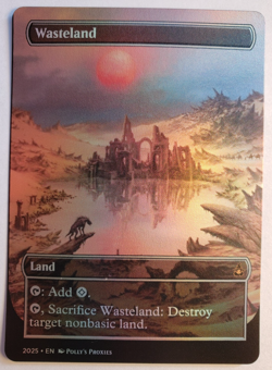 Wasteland FOIL (MISCUT) Proxy Playtest Card Land with Custom Art Design - Image 1
