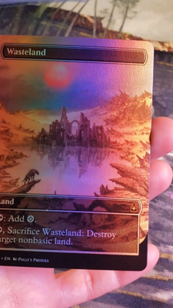Wasteland FOIL (MISCUT) Proxy Playtest Card Land with Custom Art Design - Image 2