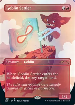 1x Goblin Settler ~~ Borderless (1076) - Foil NM-Mint, English Secret Lair MTG M - Image 1