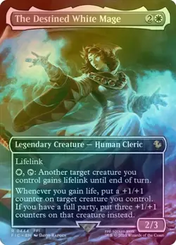 The Destined White Mage - Borderless (Foil) (FIC) - Image 1