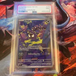 PSA 9 MINT Gastly Temporal Forces Illustration Rare Holo 2024 Pokemon 177/162 - Image 1