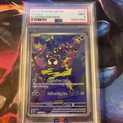PSA 9 MINT Gastly Temporal Forces Illustration Rare Holo 2024 Pokemon 177/162 - Image 3