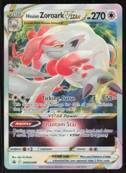 Pokemon TCG SWSH: Sword & Shield Promo Cards #SWSH298 Hisuian Zoroark VSTAR NM - Image 1