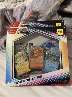 Pokemon TCG Scarlet & Violet Prismatic Evolutions Poster Collection Box Sealed - Image 1