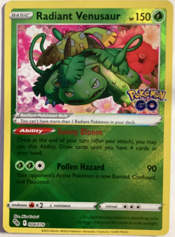 Radiant Venusaur 004/078 Pokemon GO TCG Set Holo - NmMt !! - Image 1