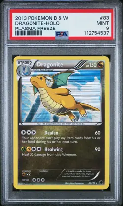 2013 POKEMON PLASMA FREEZE DRAGONITE #83 HOLO PSA 9 MINT #112754537 - Image 1