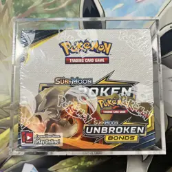 UNBROKEN BONDS FACTORY SEALED Pokemon Sun & Moon 36 Booster Box W/ Case - Image 1