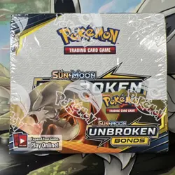 UNBROKEN BONDS FACTORY SEALED Pokemon Sun & Moon 36 Booster Box W/ Case - Image 2