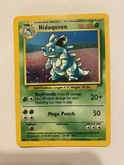 Pokemon TCG - jungle set nidoqueen holo no set Symbol stamp MISPRINT 7/64 lp/nm - Image 1