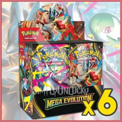 Pokemon TCG: Mega Evolution Enhanced Booster Box Case 6 Boxes ME01 *IN STOCK - Image 1