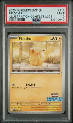 Pokemon SVP EN Pikachu Illustration Contest 2024 PSA 9 - Image 1