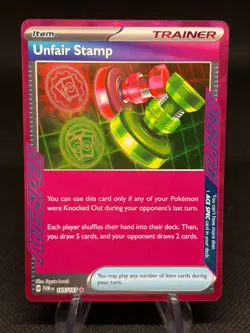 Pokemon TCG Unfair Stamp - 165/167 - Twilight Masquerade Ace Spec - Image 1