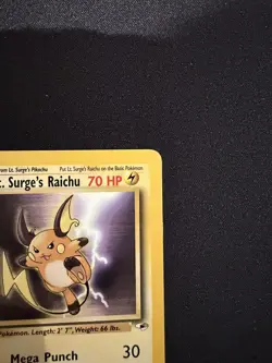 Pokemon TCG Lt. Surge's Raichu Gym Heroes 28/132 - LP - Image 3