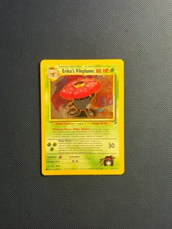 (MP) Erika's Vileplume Holo Gym Heroes 5/132 Unlimited Holo Rare Pokemon TCG - Image 1