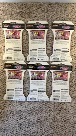Pokemon TCG: Sword & Shield Fusion Strike Sleeved Booster Pack - LOT OF 6 PACKS - Image 2