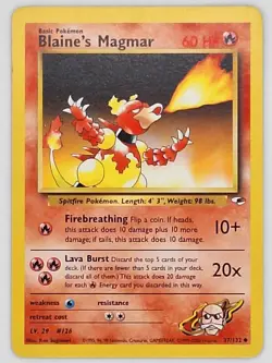 Blaine's Magmar 37/132 Pokemon - Gym Heroes MP - Image 1