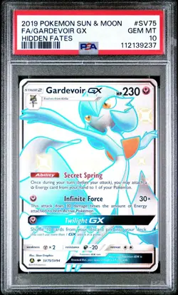 Pokemon PSA 10 Gardevoir GX SV75/SV94 Sun & Moon Hidden Fates Shiny Vault Mint - Image 1