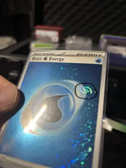 Pokemon 151 Basic Water Energy HD Cosmos Holo with Mew Tail Swirl SVE 003 - NM - Image 1