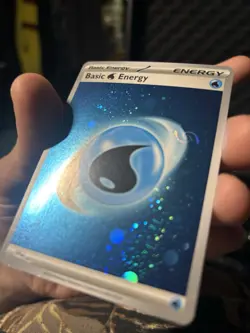 Pokemon 151 Basic Water Energy HD Cosmos Holo with Mew Tail Swirl SVE 003 - NM - Image 2