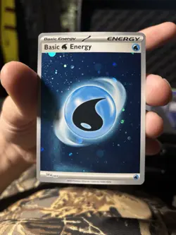 Pokemon 151 Basic Water Energy HD Cosmos Holo with Mew Tail Swirl SVE 003 - NM - Image 3