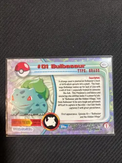 Topps Pokemon Tv Animation Edition Bulbasaur #1 Charmander #4 Squirtle #7 LOT - Image 4