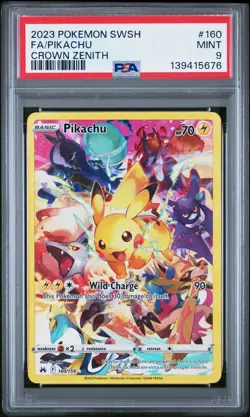2023 Pokemon Sword And Shield Crown Zenith Pikachu #160 PSA 9 - Image 1