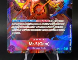 One Piece Mr.5 Gem OP04-072 Alt Art Foil Rare Kingdoms of Intrigue Bandai - Image 4