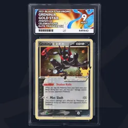 ACE 9 Greninja Gold Star SWSH144 Pokemon Celebrations 25th Anniversary Graded - Image 1