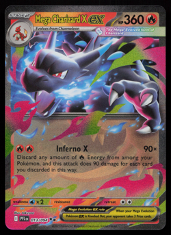 Mega Charizard X ex 013/094 Phantasmal Flames Double Rare Near Mint Pokemon TCG - Image 1