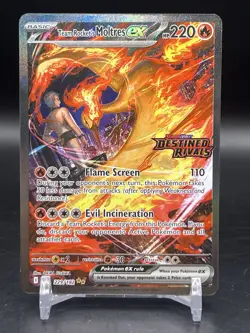 Team Rocket's Moltres ex (Destined Rivals Stamp) 229/182 UPC Promo English NM - Image 1