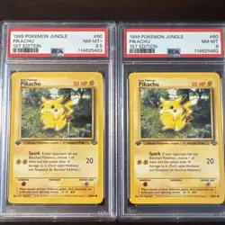 1999 POKEMON PIKACHU 1ST EDITION PSA 8 RED CHEEKS JUNGLE #60/64 (C) - Image 1