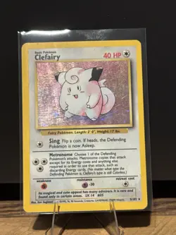 1999 Pokemon Base Set Clefairy Holo Rare 5/102 WOTC Vintage NM-/LP+ - Image 2