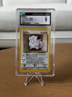 Pokemon Clefairy 5/102 Holo Rare Base Set CGC 9 Mint Vintage WOTC 1999 - Image 1