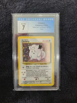 1999 Base Set Clefairy 5/102 CGC 7 NEAR MINT NM Holo Pokemon Card TCG WOTC - Image 1