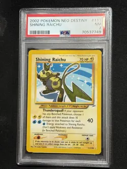 2002 POKEMON NEO DESTINY #111 SHINING RAICHU PSA 7 - Image 1