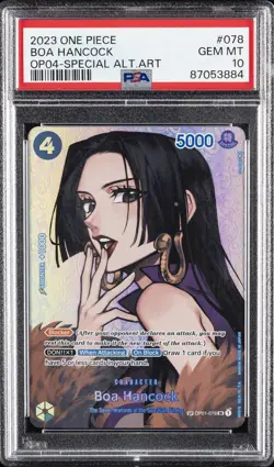 2023 ONE PIECE OP04-KINGDOMS OF INTRIGUE #078 BOA HANCOCK PSA 10 - Image 1