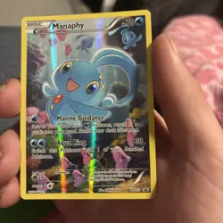 Pokemon TCG - Manaphy Full Art - XY113 Black Star Promo Mythical Collection - NM - Image 1