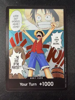One Piece TCG Don!! Card Alt Art Luffy Romance Dawn English OP01 Foil NM - Image 1