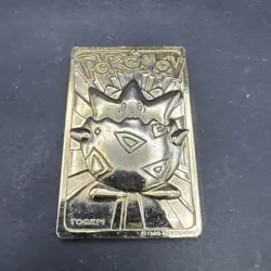 1999 Pokemon Pikachu & Togepi 23K Gold Plated Trading Card Burger King - Image 4