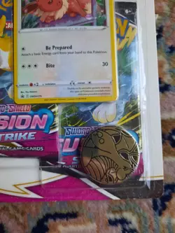 Pokemon TCG SWSH Fusion Strike Eevee Promo Card Triple Blister - New/Sealed - Image 4