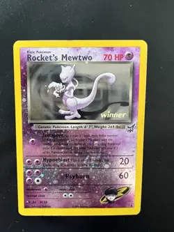 Pokemon TCG Rockets Mewtwo Gym Challenge Holo Card - Image 1