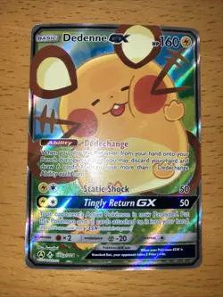 Pokemon TCG Dedenne GX 195a/214 Alternate Art Card NM Condition - Image 1