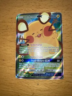 Pokemon TCG Dedenne GX 195a/214 Alternate Art Card NM Condition - Image 3
