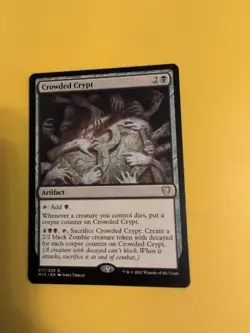 Crowded Crypt. Rare MIC Artifact MTG Card. - Image 1