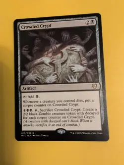 Crowded Crypt. Rare MIC Artifact MTG Card. - Image 2