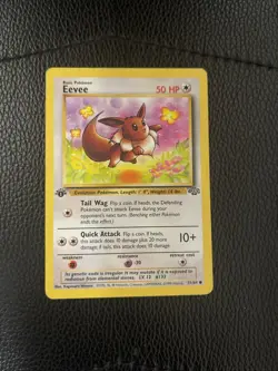 POKEMON CARD EEVEE 51/64 1ST EDITION JUNGLE TCG VINTAGE - Image 1
