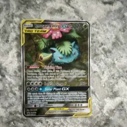 Pokemon Venusaur & Snivy GX TAG TEAM SM229 Promo Holo Basic Grass Card - Image 1